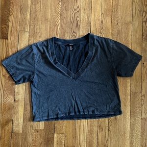 Forever21 Crop Black Tee